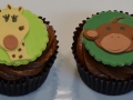 Jungle Animal Faces Cupcakes