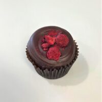 Dark Chocolate Raspberry Truffle Cupcakes