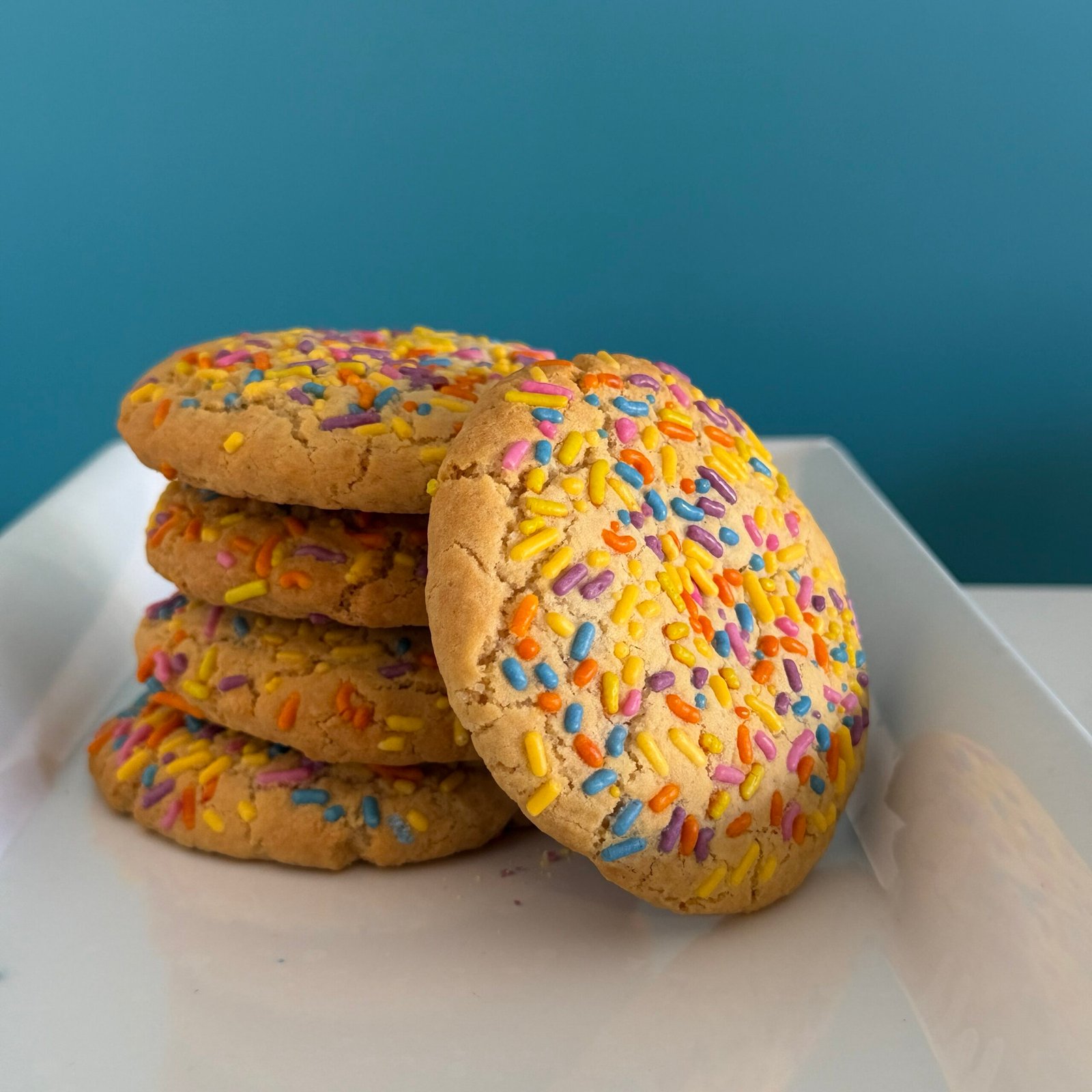 Natural Rainbow Sprinkle Sugar Cookies