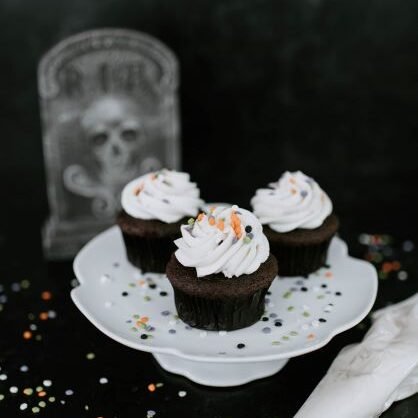Trick or Treat Confetti Topped Cupcakes