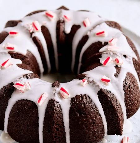 8"  Chocolate Peppermint Bundt Cake