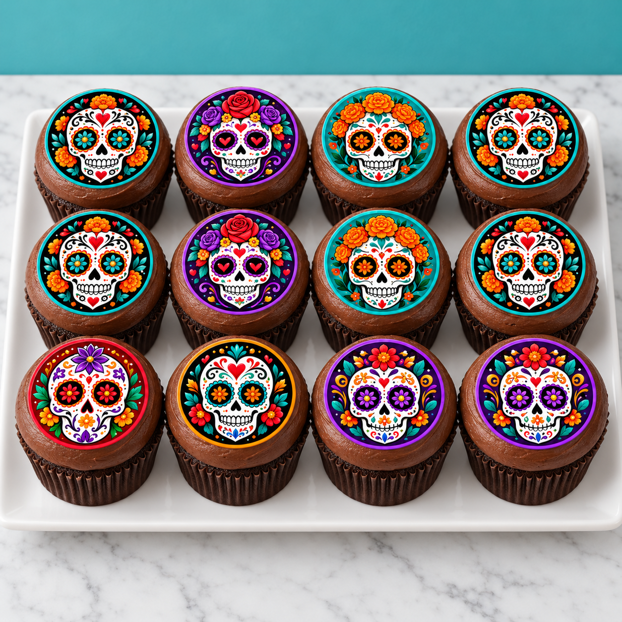 Dia de los muertos cupcakes